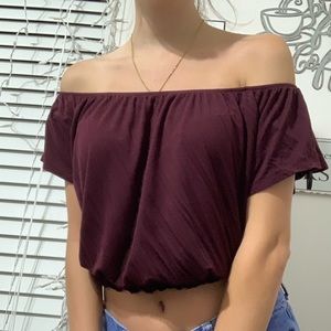 Off the shoulder crop top
